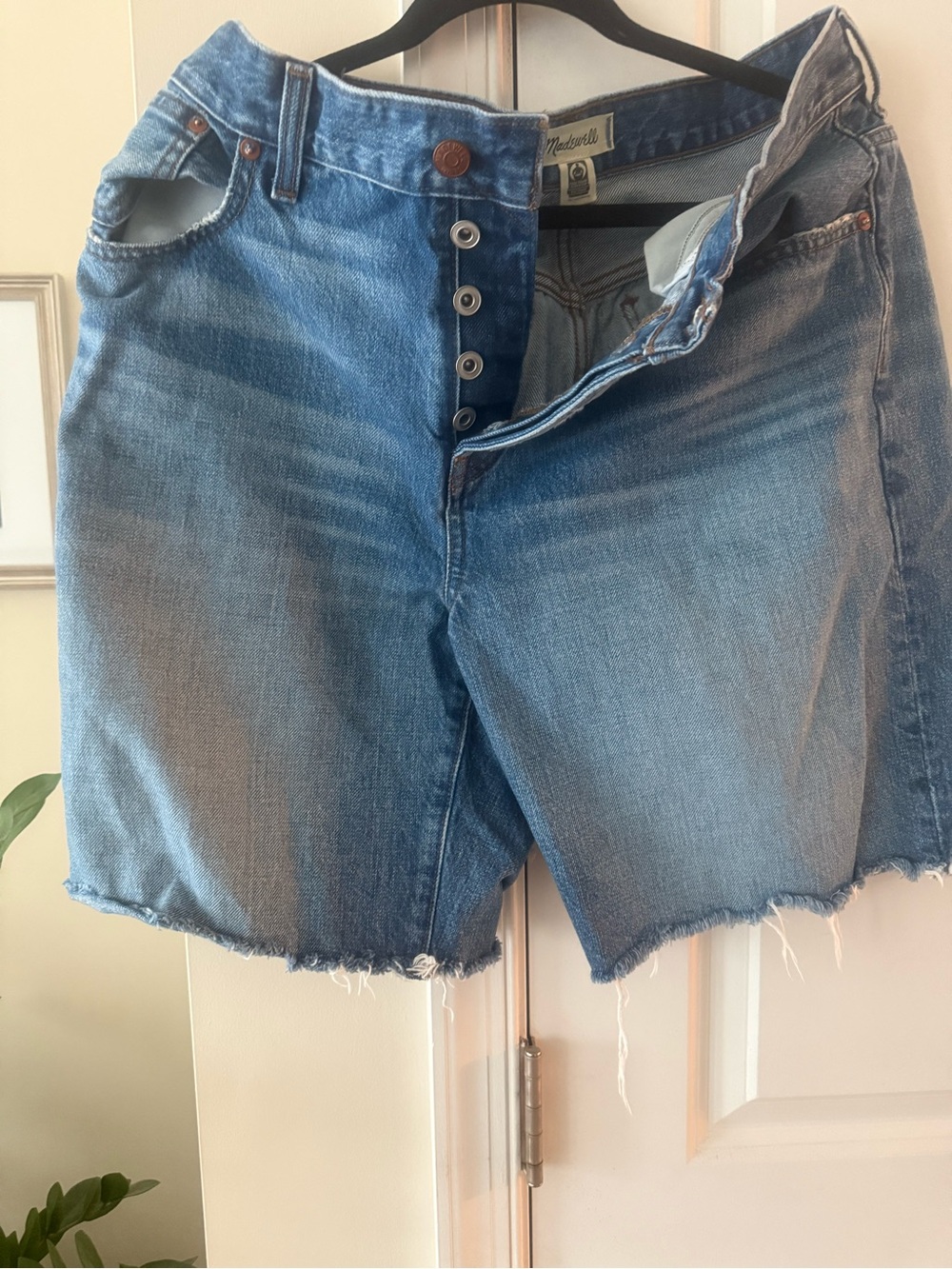 Madewell Light Blue Denim Jeans with Brown Stitching